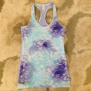 Ivivva Lululemon Blue Purple Tie-Dye Tank Top 14